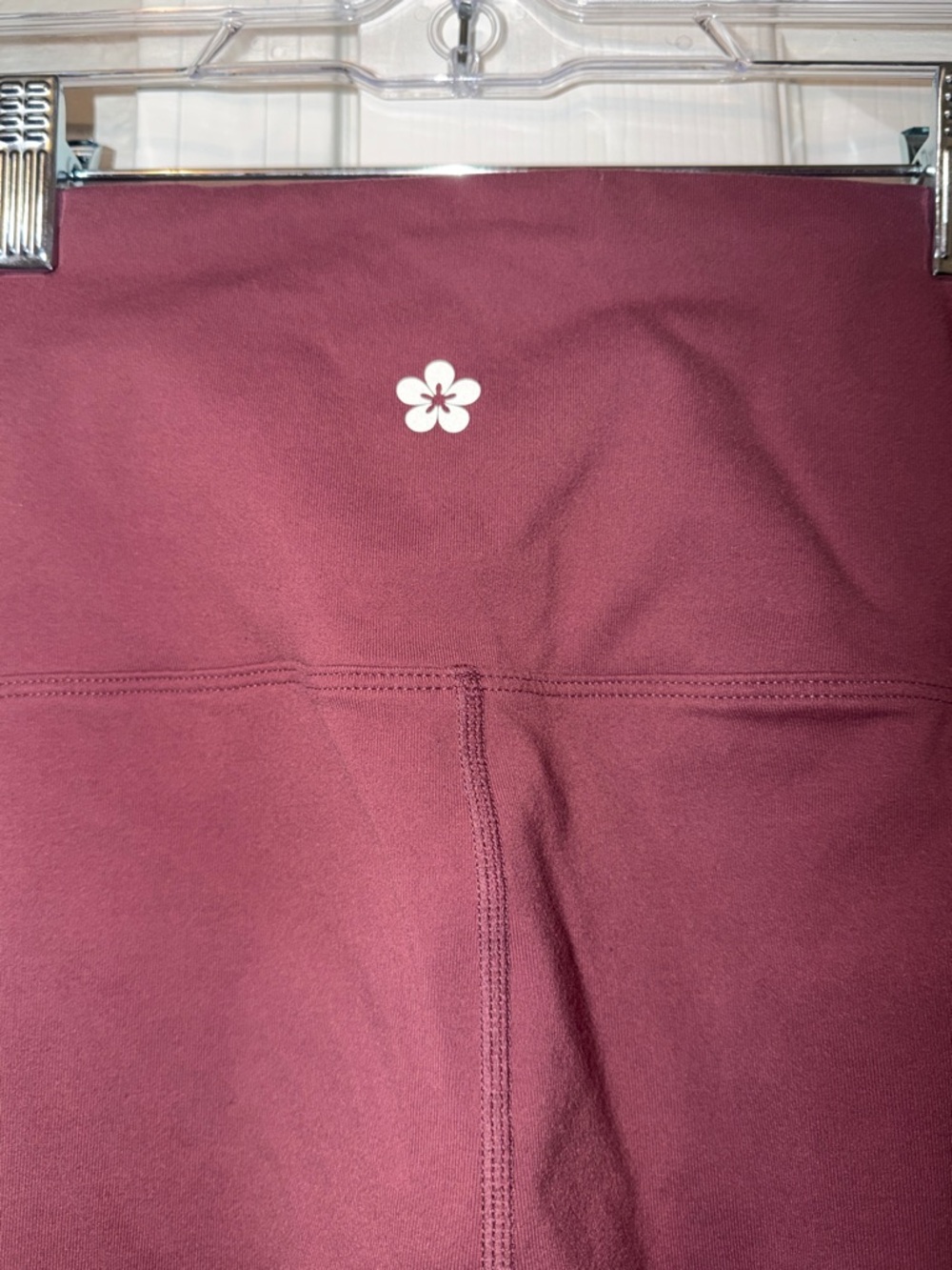 Tuff Athletics High-Waist Mauve Active Leggings with Side Pockets - Picture 5 of 6